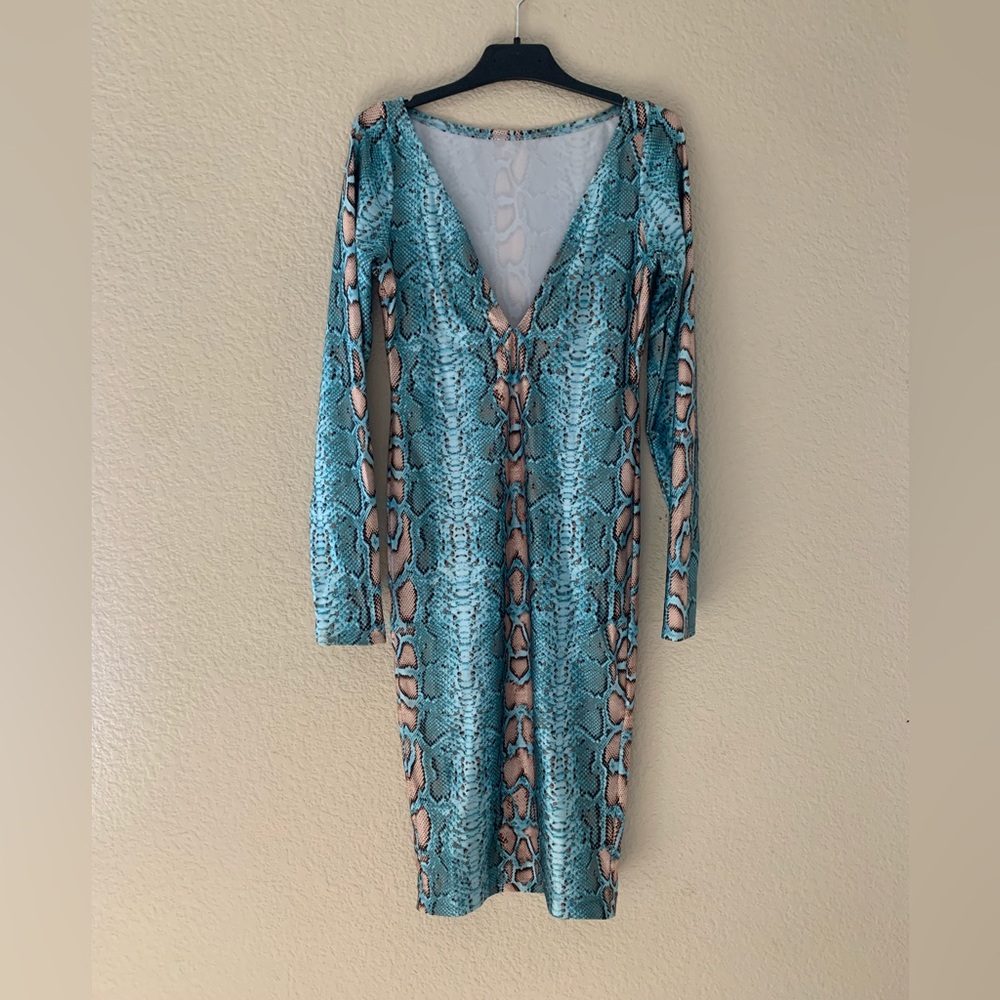 Snake print dress